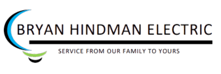 Bryan Hindman Electric logo with slogan "Service from our family to yours" emphasizing reliable electrical services.