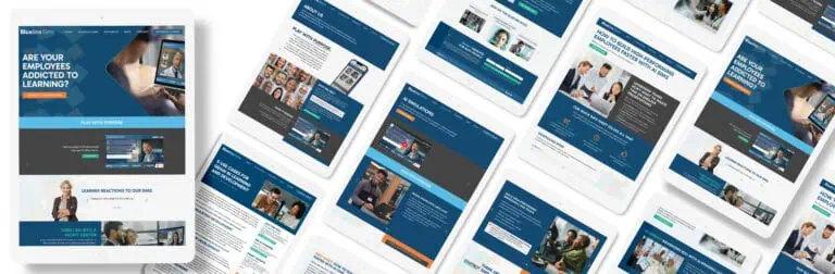 Website Before & After: Blueline Simulations