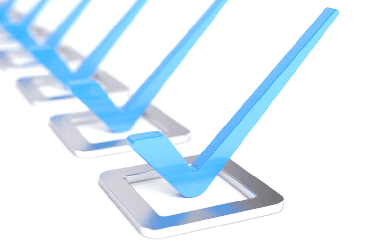 why do i need a website audit, checklist with blue checkmarks