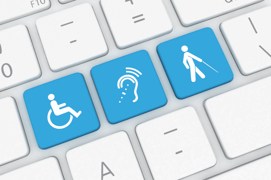 accessible icons on a keyboard