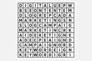 How to improve ROI in digital marketing- word search of marketing terms