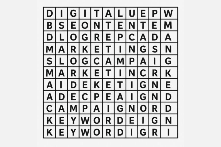 How to improve ROI in digital marketing- word search of marketing terms