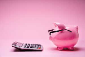 how much does digital marketing cost, piggy blank and calculator