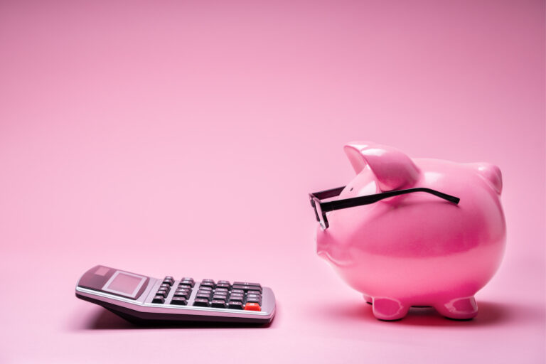 how much does digital marketing cost, piggy blank and calculator