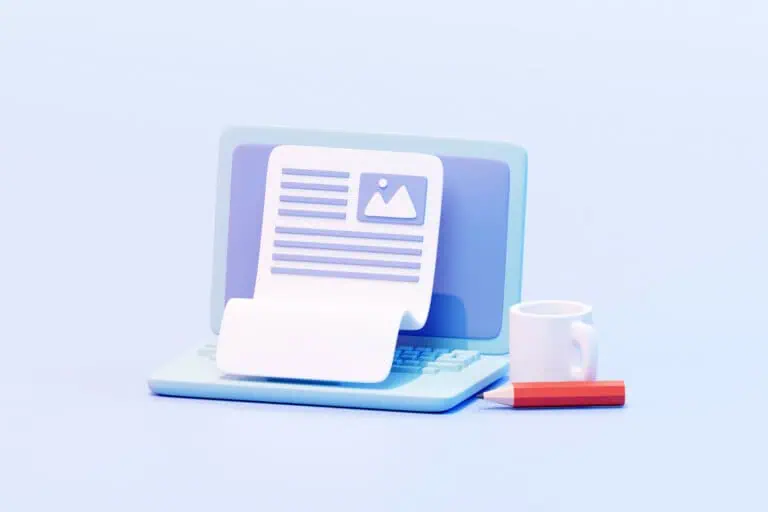 effective blog posts graphic with pencil and mug