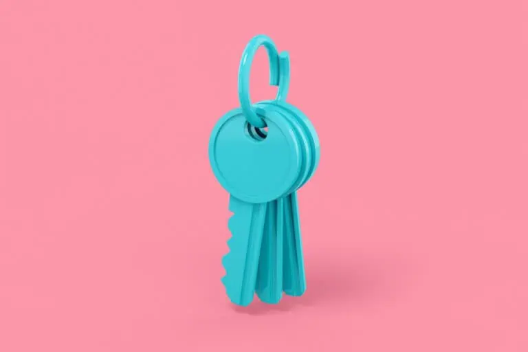 mastering seo, blue keys on pink background