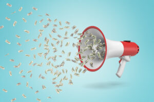 why do you need digital marketing?, microphone with money coming out