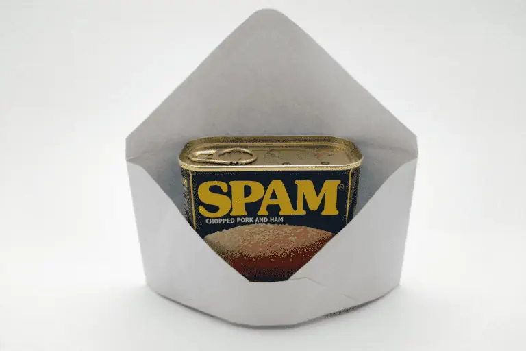 can of spam in an envelope