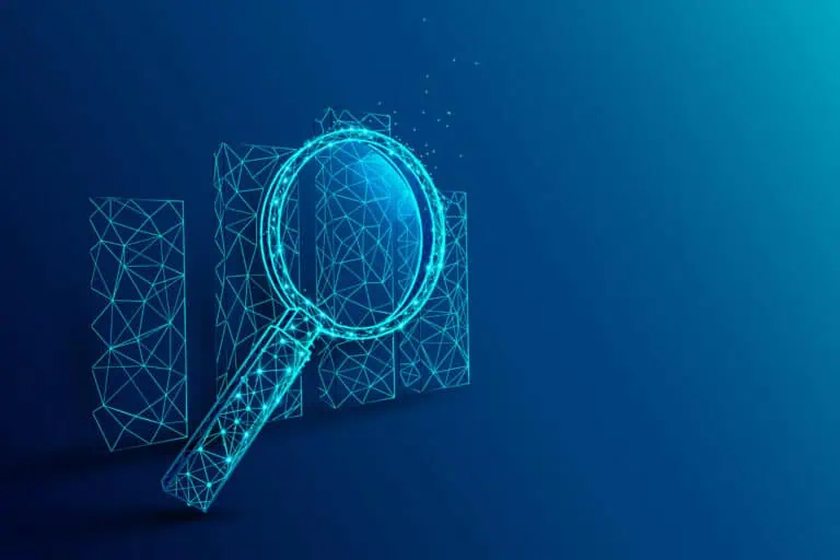 how ai is changing seo, magnifying glass against blue ranking bars