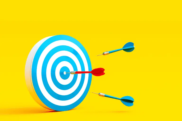 blue target with three arrows