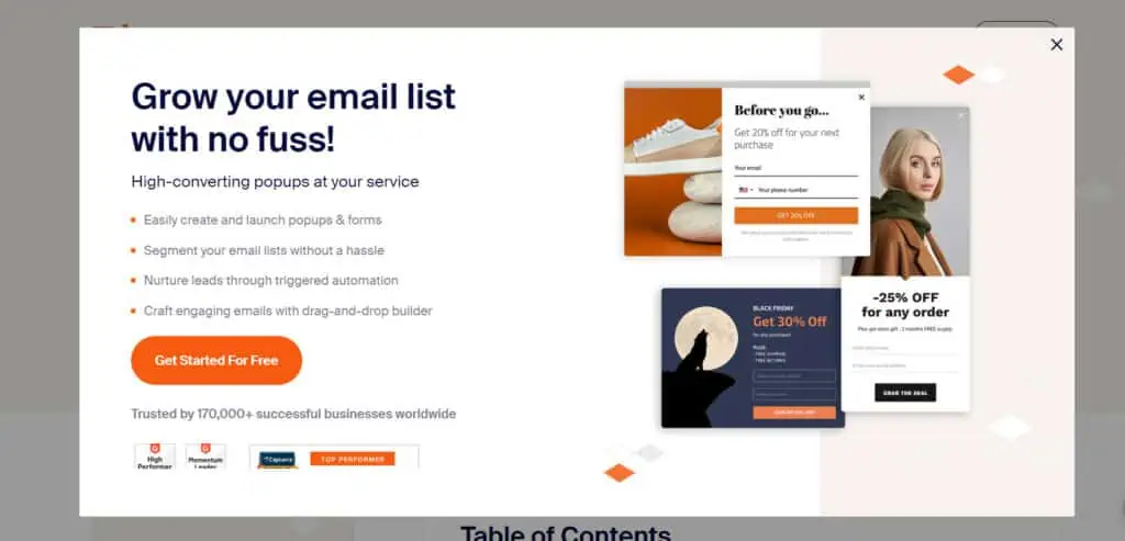 Grow your email list with high-converting popups and forms using Brighter Messaging's easy-to-use platform.