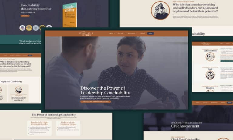 Discover the power of leadership coachabilityDesign examples of author Kevin Wilde's online presence