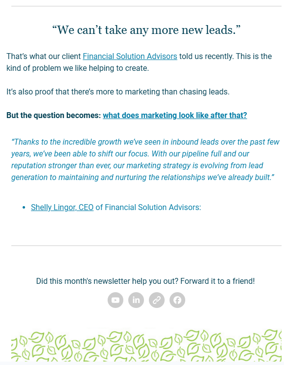Brighter Messaging newsletter