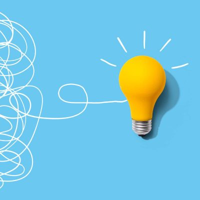pain points marketing, problem to solutions light bulb
