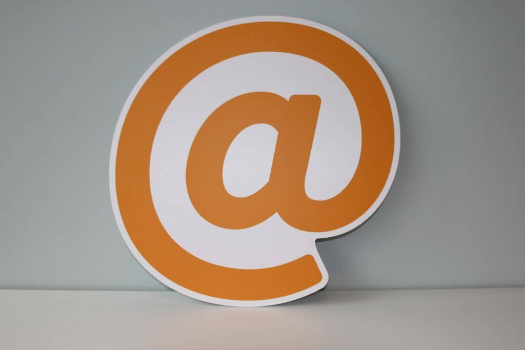 orange @ symbol